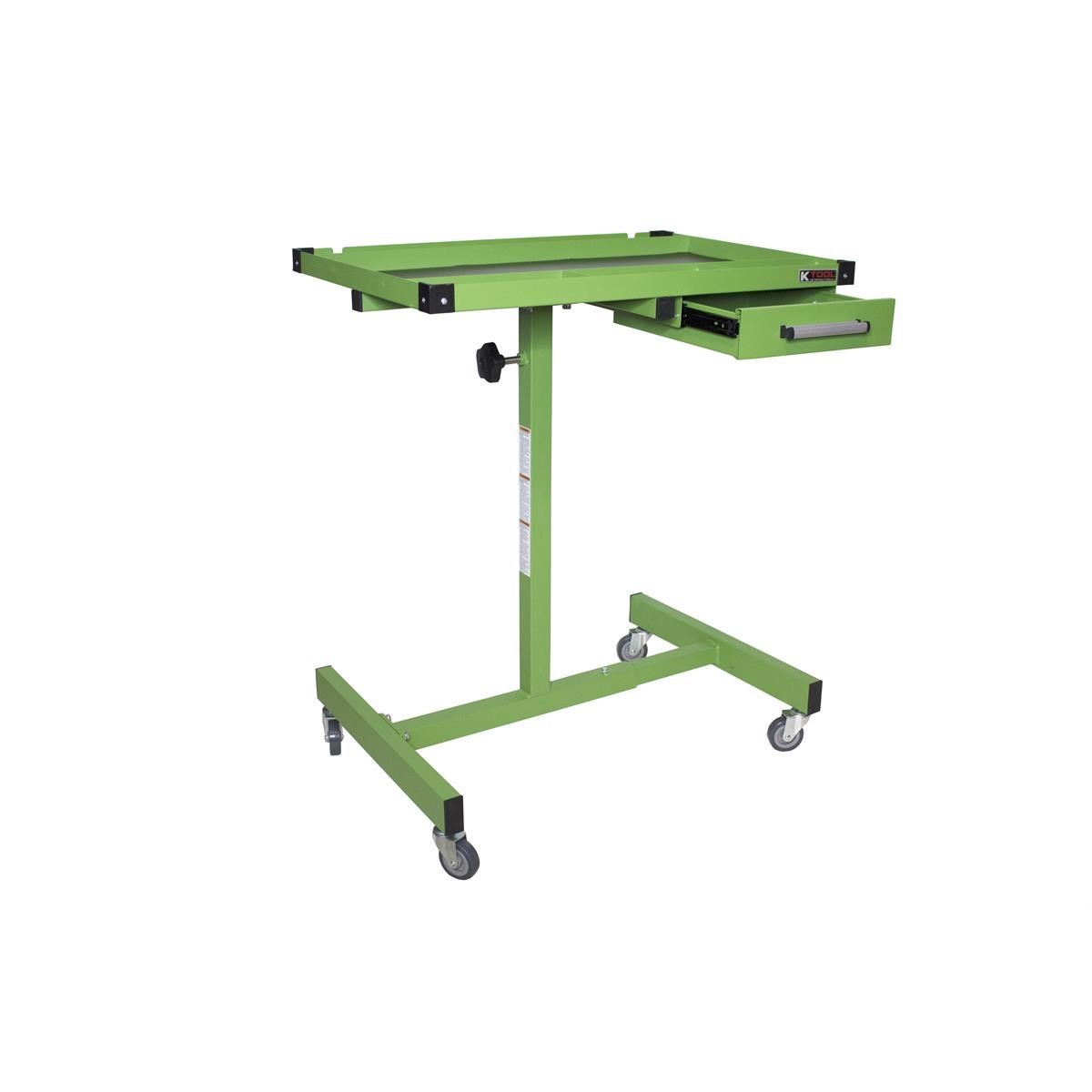 K Tool International Work Table 30 Inch Adjustable (Matte Green), 75108