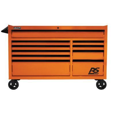 Homak Manufacturing 54" RS PRO 10-Drawer Roller Cabinet with 24" Depth, Orange
