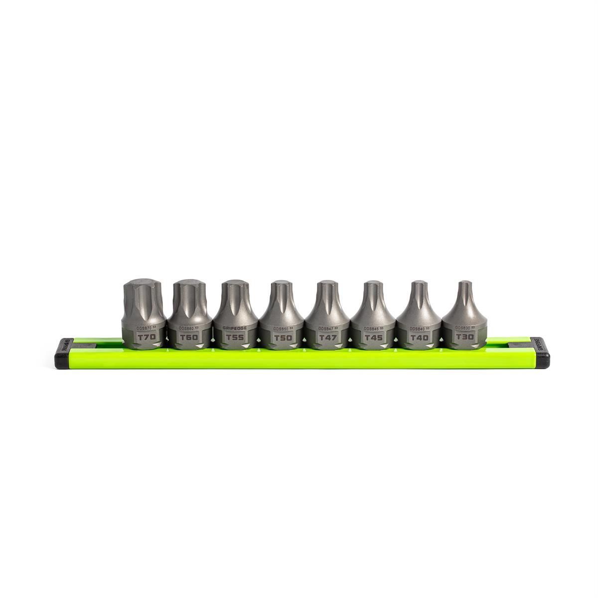 GripEdge Tools GripEdge 8-PC RPT 3/8'' Drive Low Profile Star Dual Action Driver Bit Set