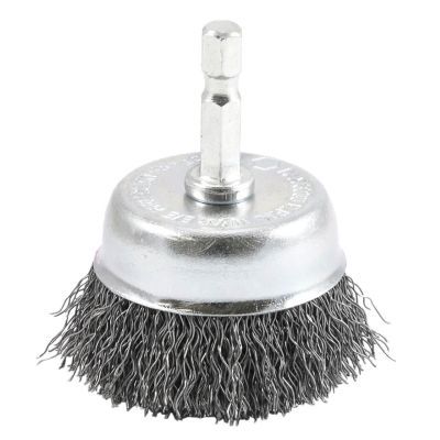 Forney Industries Cup Brush, Crimped, Size: 2 in x .012 in x 1/4 in