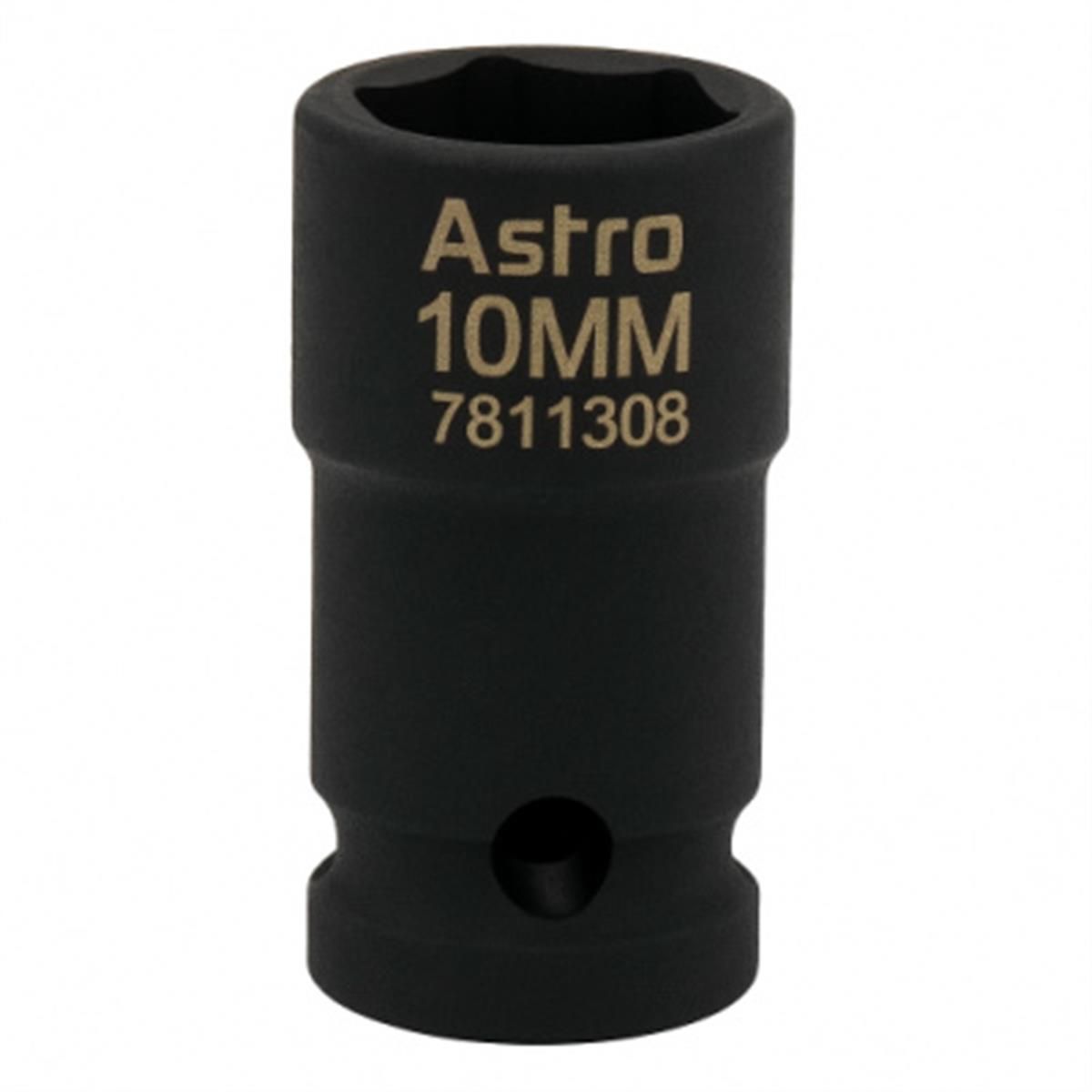 Astro Pneumatic 10MM 1/4 Inch Drive Low Profile Nano Impact Sockets - Metric, 7811308