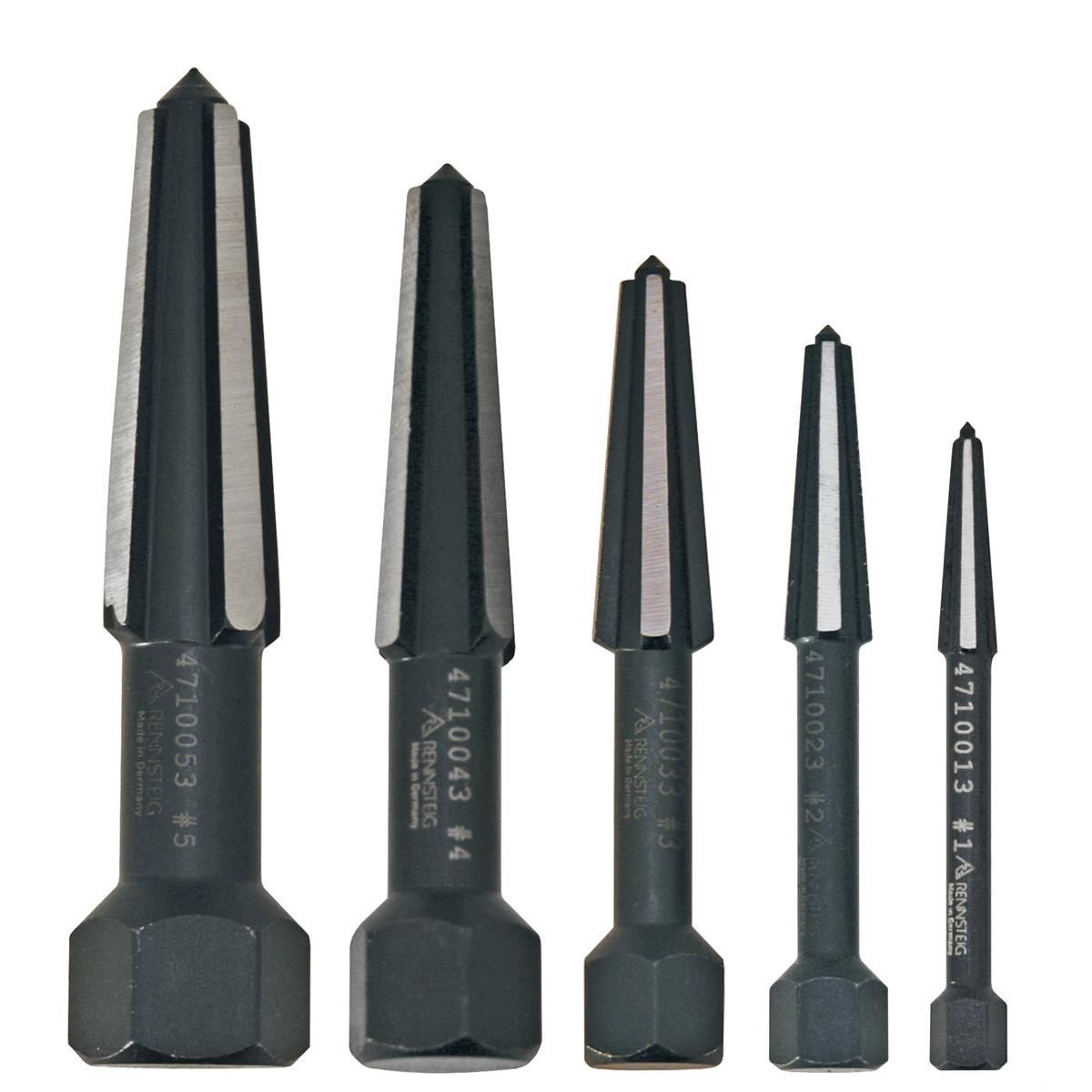 KNIPEX Rennsteig 5-Pc. Double Edge Screw Extractor set, 9R4719003