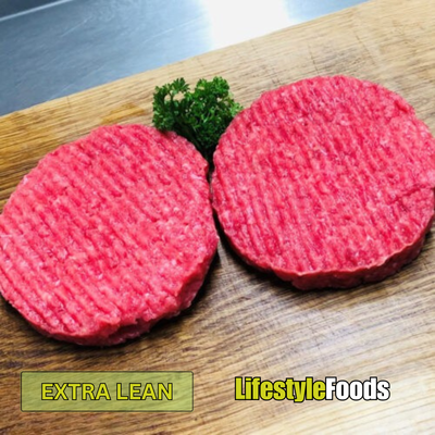 Lifestyle Extra Lean Rump Steak Burgers (2x170g)