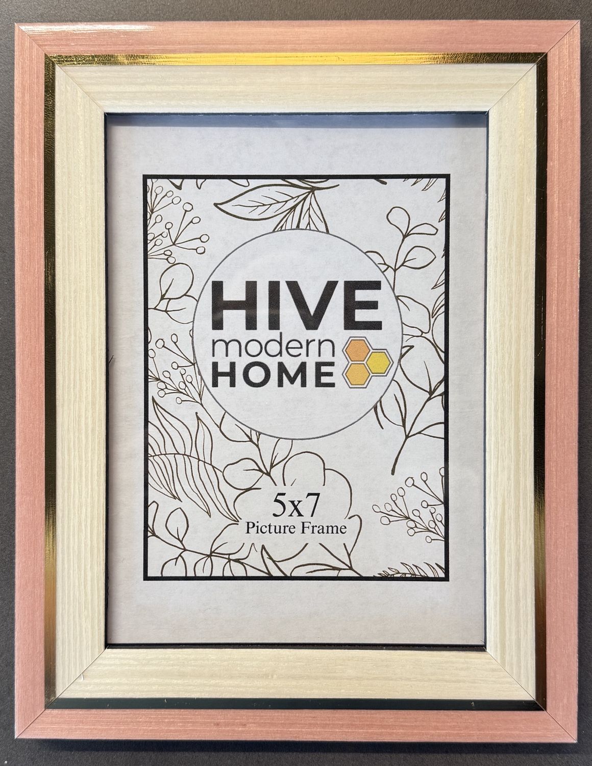 Pink &amp; Gold 5x7 Picture Frame