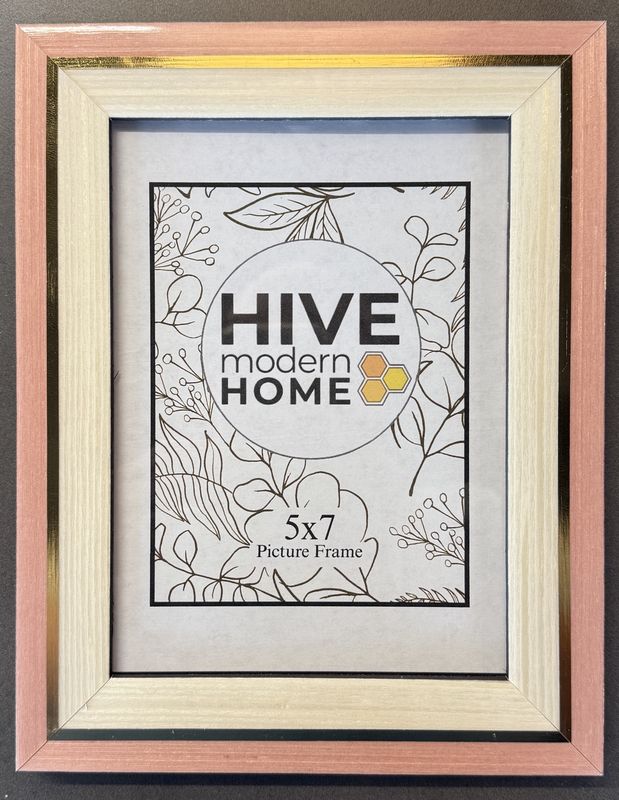 Pink &amp; Gold 5x7 Picture Frame