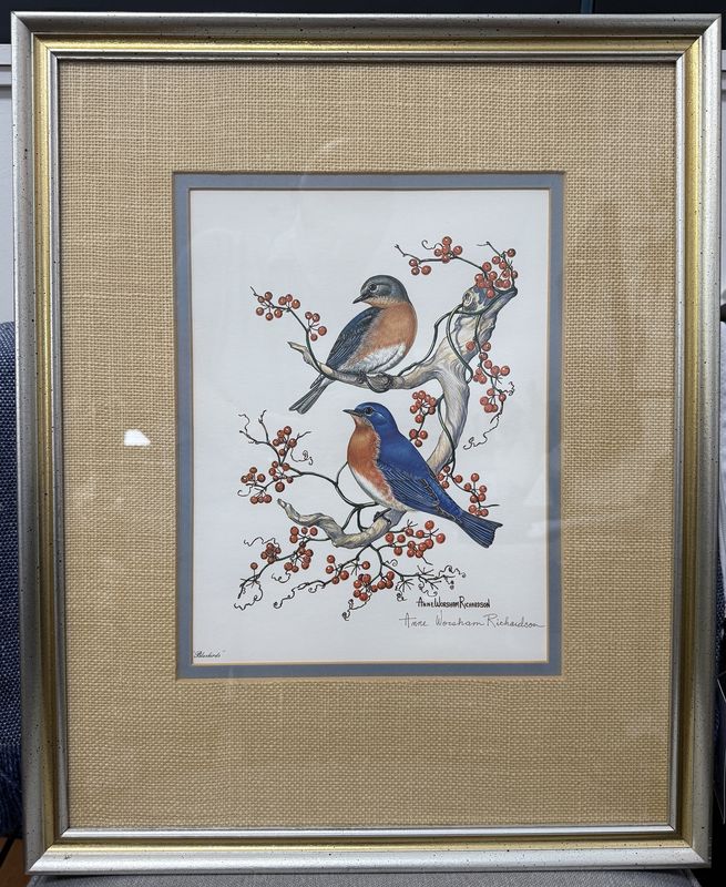 “Bluebirds” signed artist’s proof by Anne Worsham Richardson