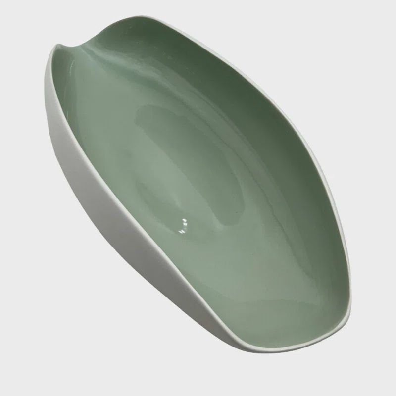 Green and White Ceramic Bowl