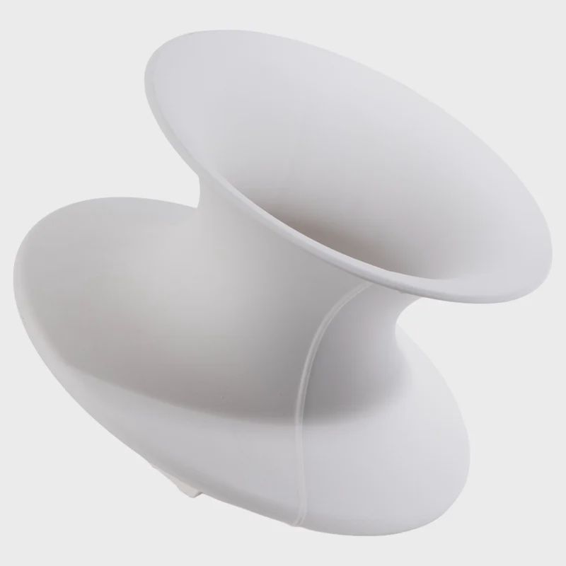 Gyroscope White Ceramic Vase