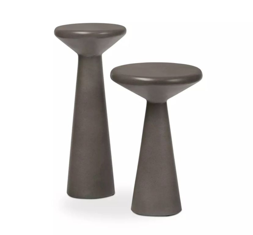 Ravine Concrete Accent Tables (Set of 2)