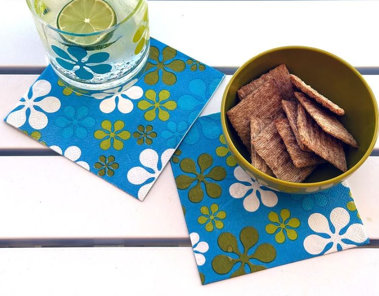 Modfest (Blu/Grn) Cocktail Napkins