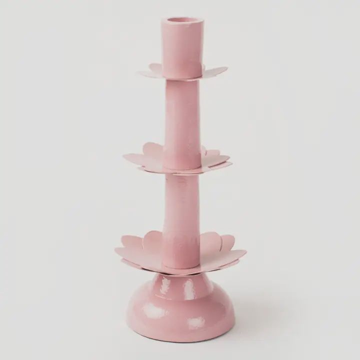 Lotus Bloom Candleholder (Pink/10")