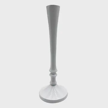 10" White Lamppost Candle Holder