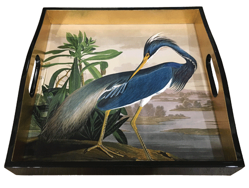 Audubon Heron Tray (14x14)