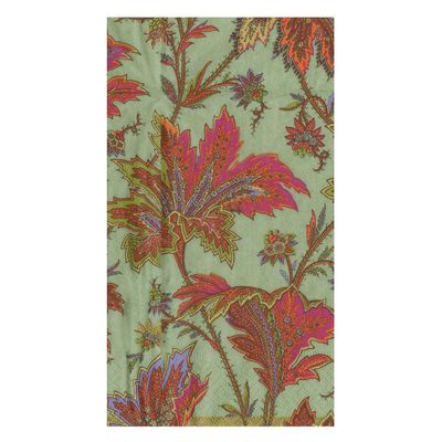 Paisley Leaves Sage Green Guest Towels