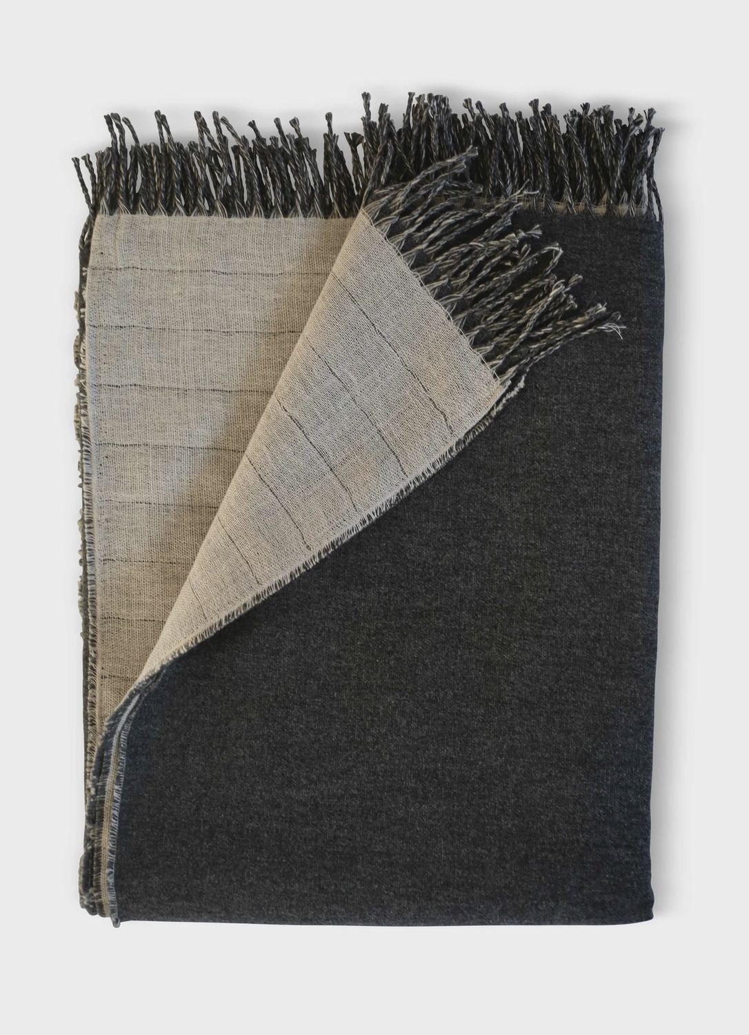 Reversible Throw 50% Linen 50% Lambswool Ledge