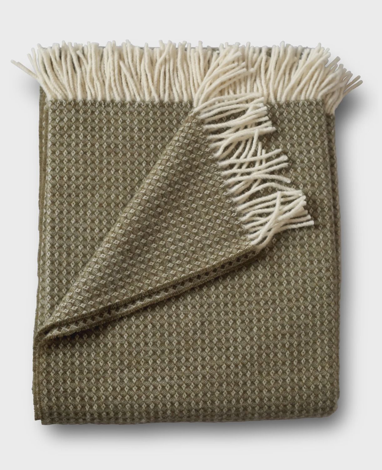 DIAMOND W/ CASHMERE THROW OLIVE