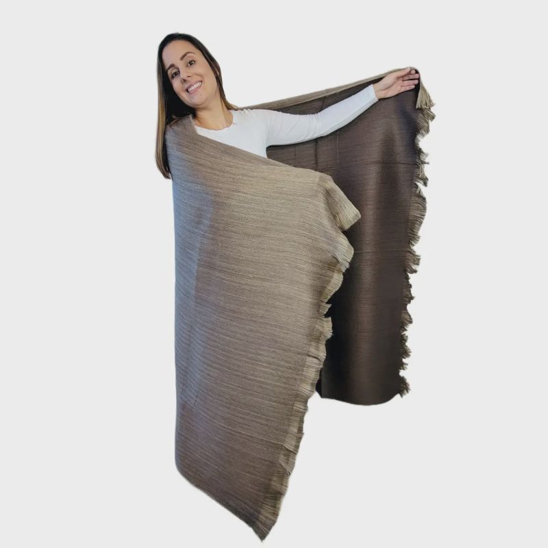 San Pablo - Reversible Alpaca Wool Throw Blanket 85x65