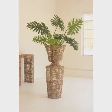 Iron &amp; Seagrass Urn - Tall