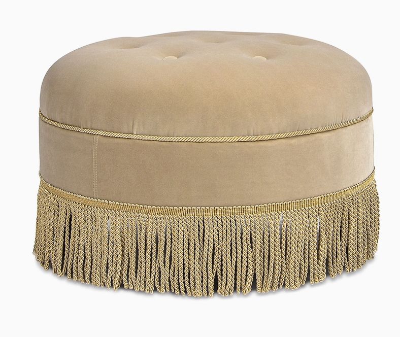 Fawn 24" Round Upholstered Accent Ottoman