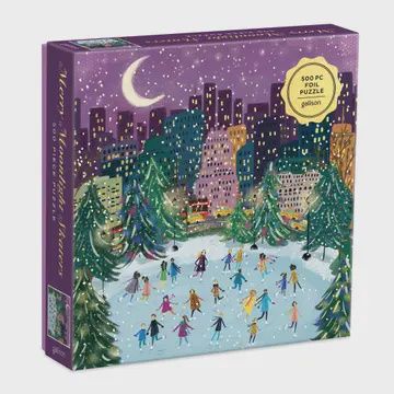 Merry Moonlight Skaters 500 Piece Puzzle