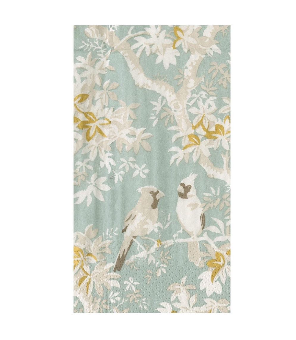 Scenic Songbirds Celadon Guest Towels