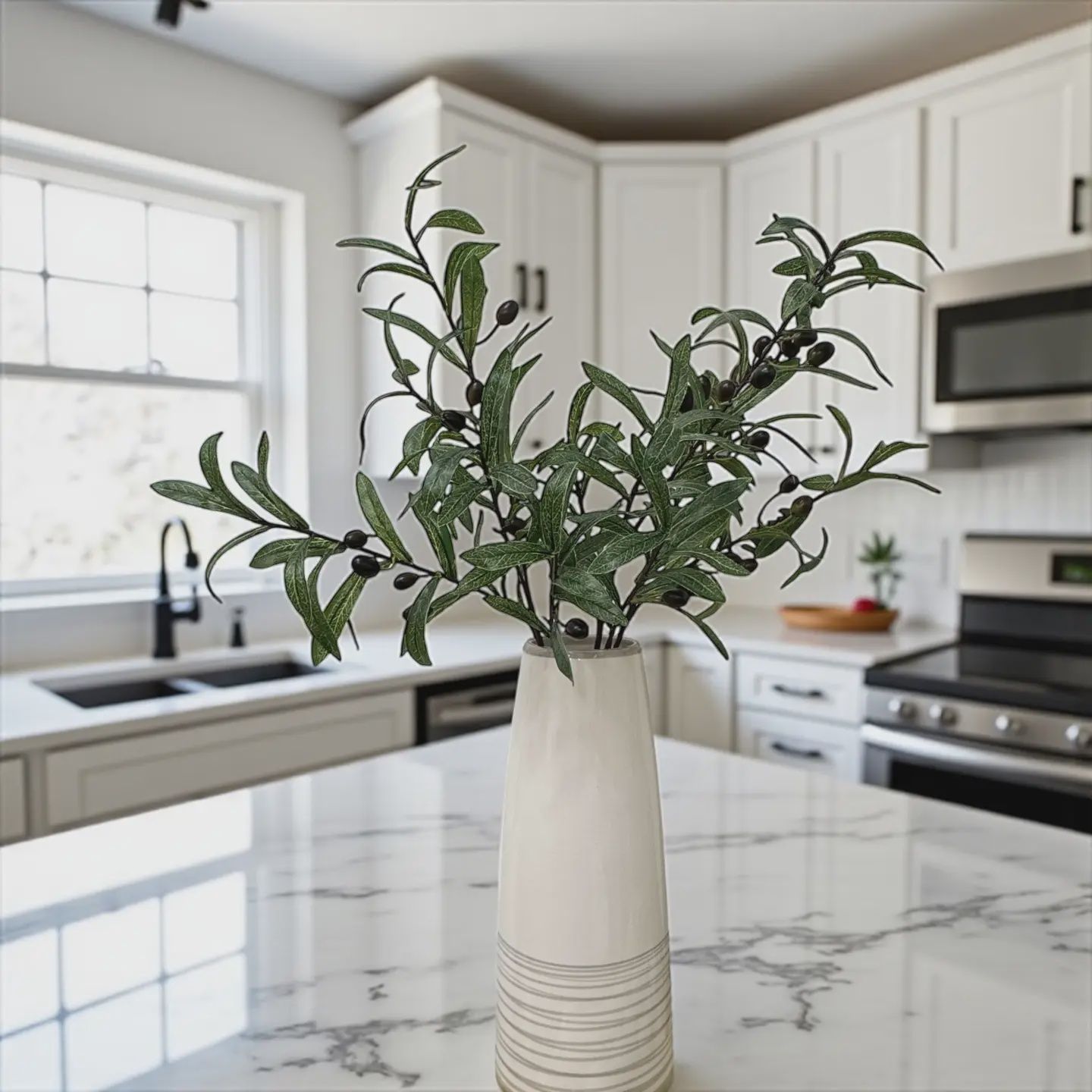 29" Faux Olive Branch