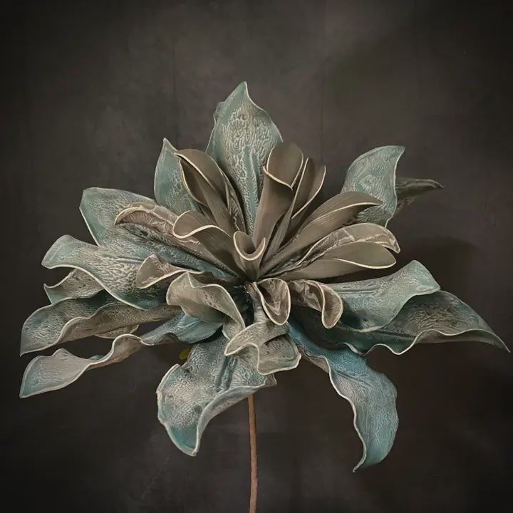Denim Blue Foam Flower