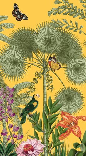 Paradise Garden Canary Guest Towels