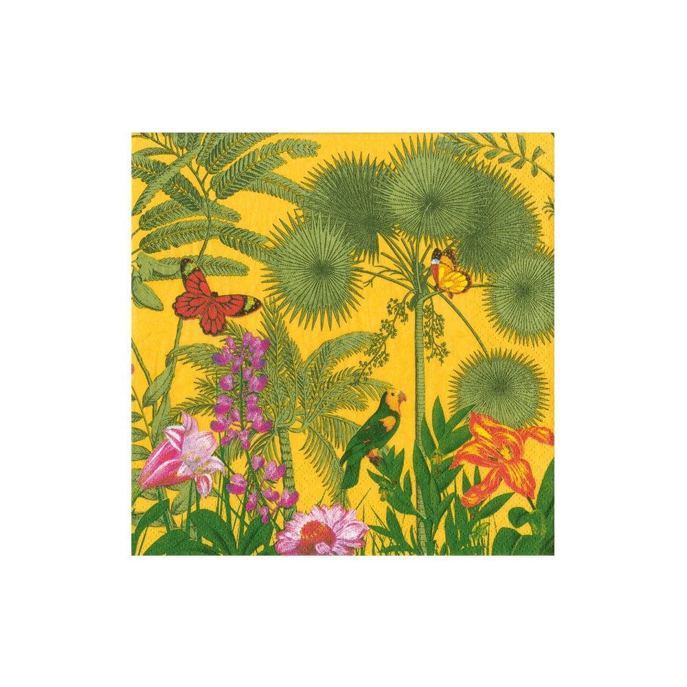 Paradise Garden Canary Cocktail Napkin