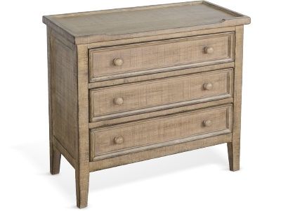 Beach Pebble Side Chest 28"x13"x26"H