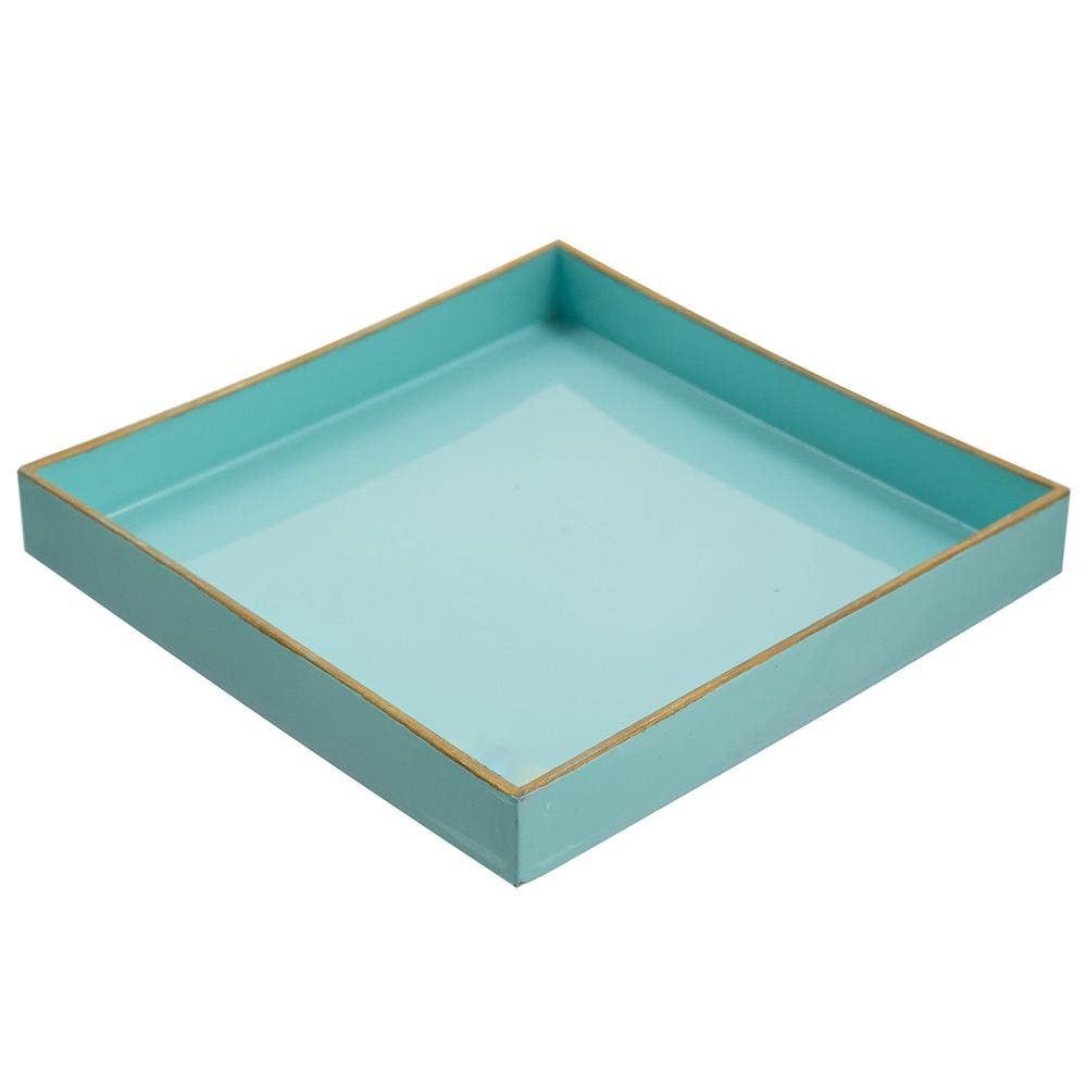 8.5x8.5" Aqua Serenity Plastic Tray