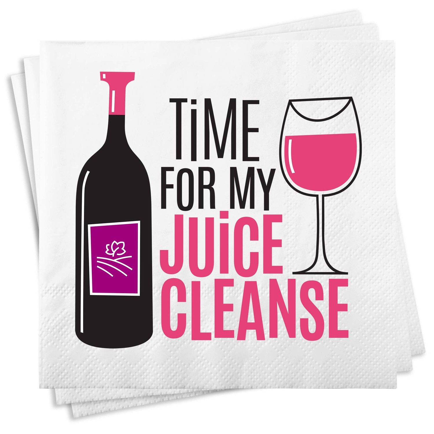 Funny Cocktail Napkins - Juice Cleanse