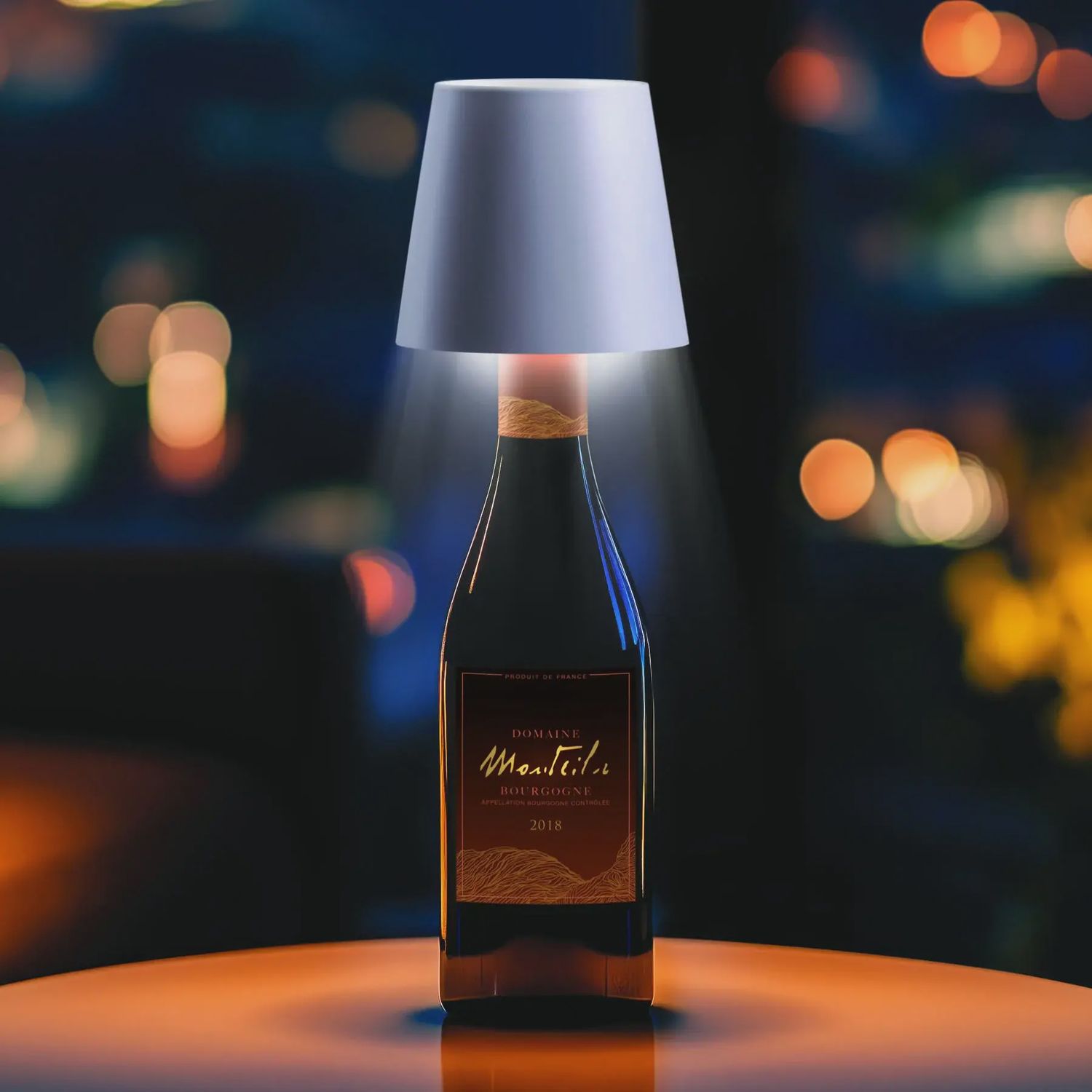 Wine Bottle Lamp - White