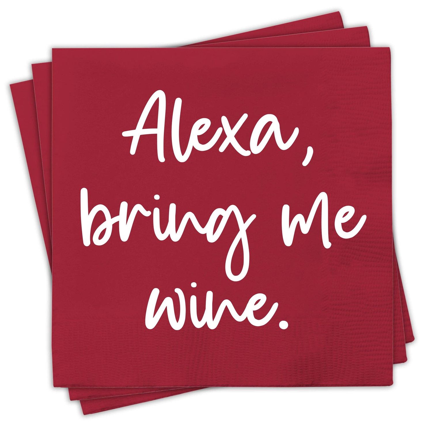 Funny Cocktail Napkins - Alexa