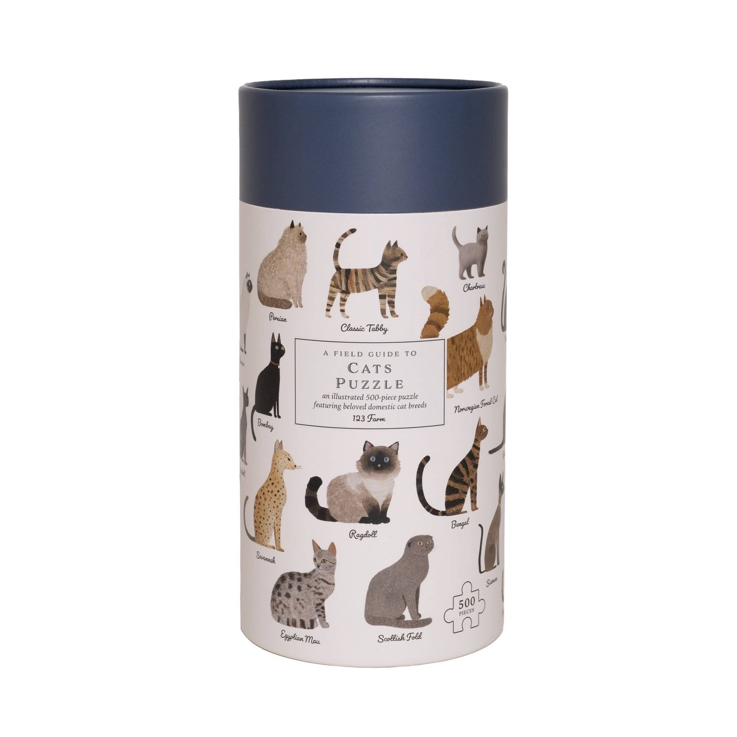 Cats Puzzle – 500 Pc Tube with Vintage Illustrations