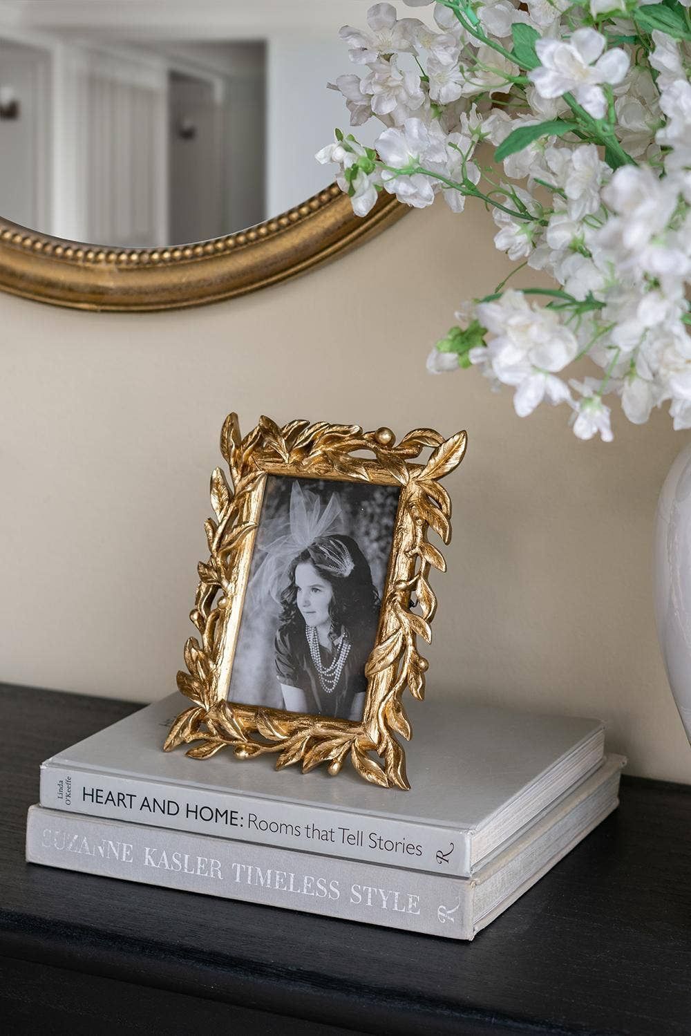 6.5x8.5" Gold Leaf Photo Frame - 4x6" Opening