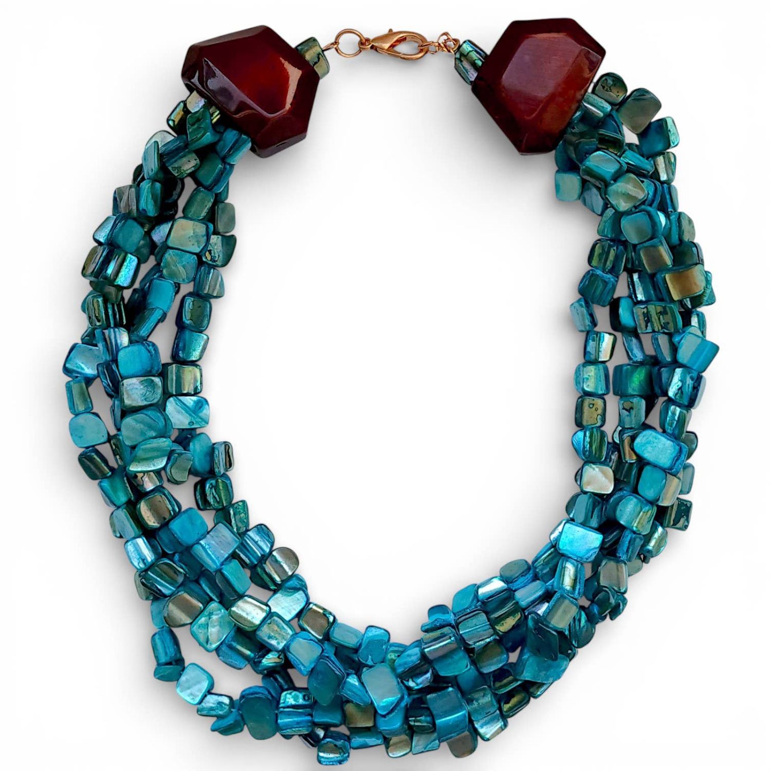 Chunky Turquoise Beaded Collar | Summer Statement Jewelry