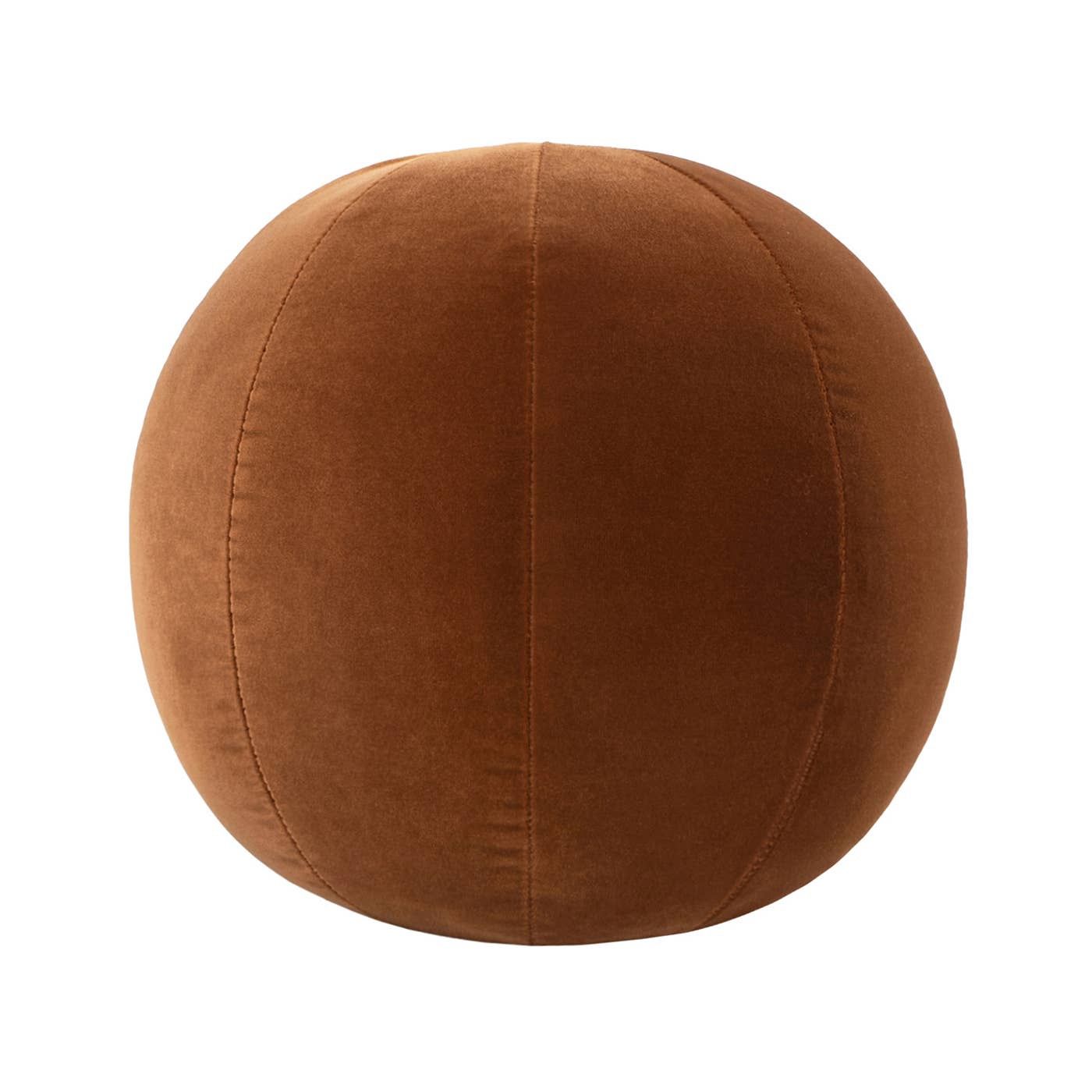 Luna 12" Round Sphere Accent Ball Throw Pillow, Color: Burnt Orange