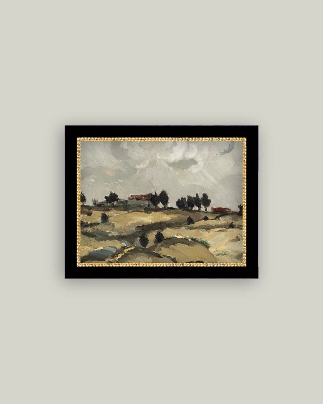 Hillside Home Framed Antique Art, Size: 9x7