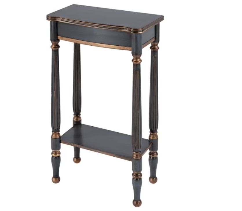 Whitney Console Table (Blue/Gold)