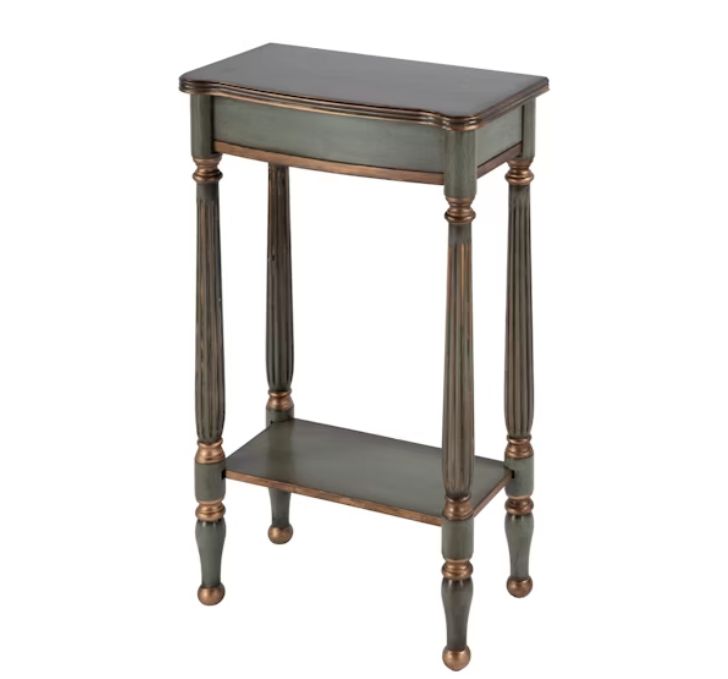 Whitney Console Table (Green/Gold)