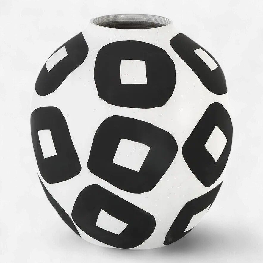 Pagliacci Black &amp; White Vase