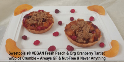 Precocious Peach & Cranberry Tartlet (VEGAN)