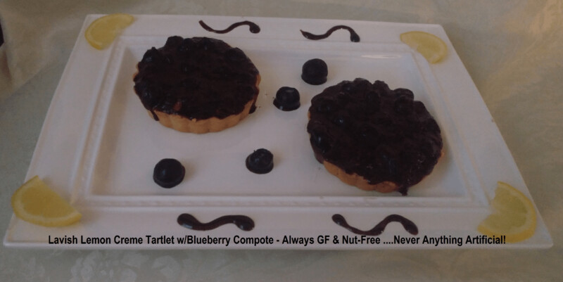 Lavish Lemon Crème Tartlet w/Blueberry Compote