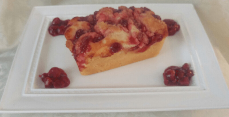 Merry Cherry Cobbler Sweet Bread w/Gentle Crumble