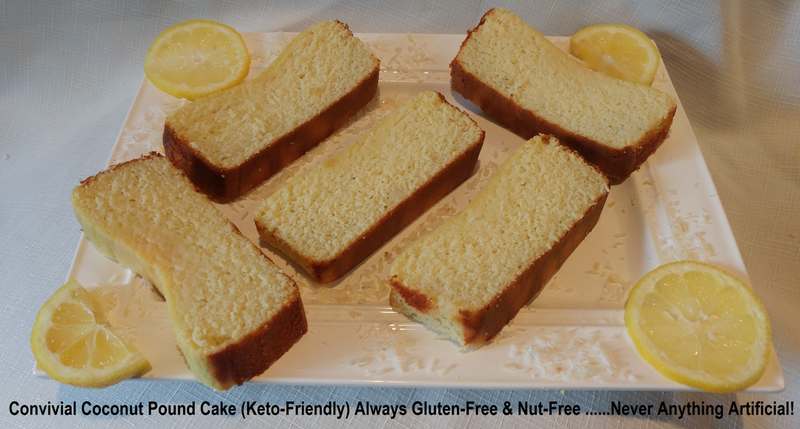Convivial Coconut Pound Cake Slices (Keto Friendly)