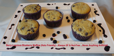 Berry Luscious Blueberry Muffins (Keto Friendly)