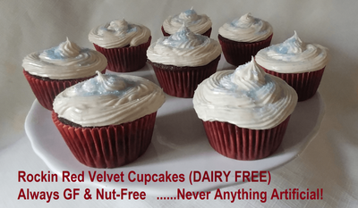 Rockin Red Velvet Cupcakes(DAIRY FREE)