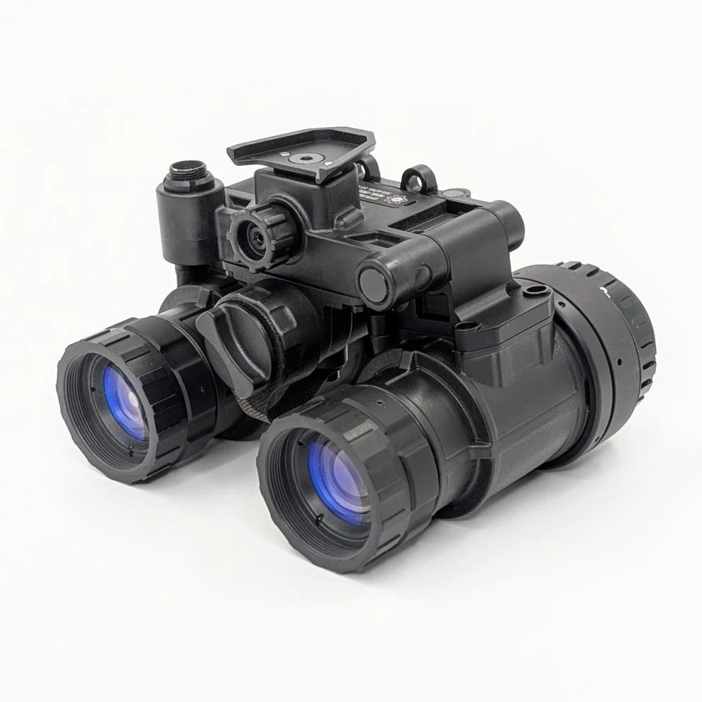 Completed NVG-Alpha binocular built using customer-supplied intensifiers
