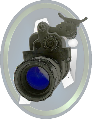 Compact helmet-mounted night vision monocular – OP-14 with Carson lenses